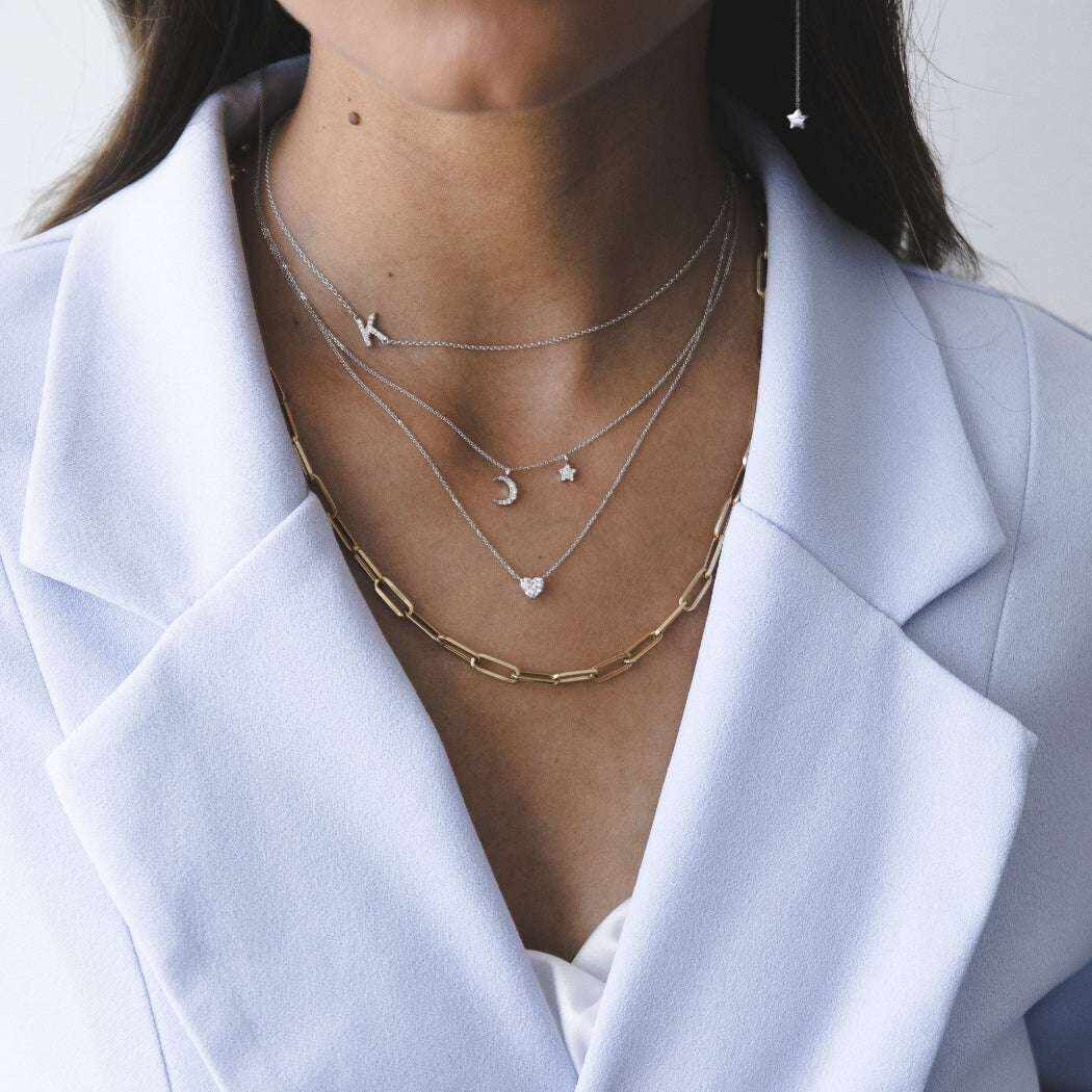 Heart-Shaped Diamond Pendant