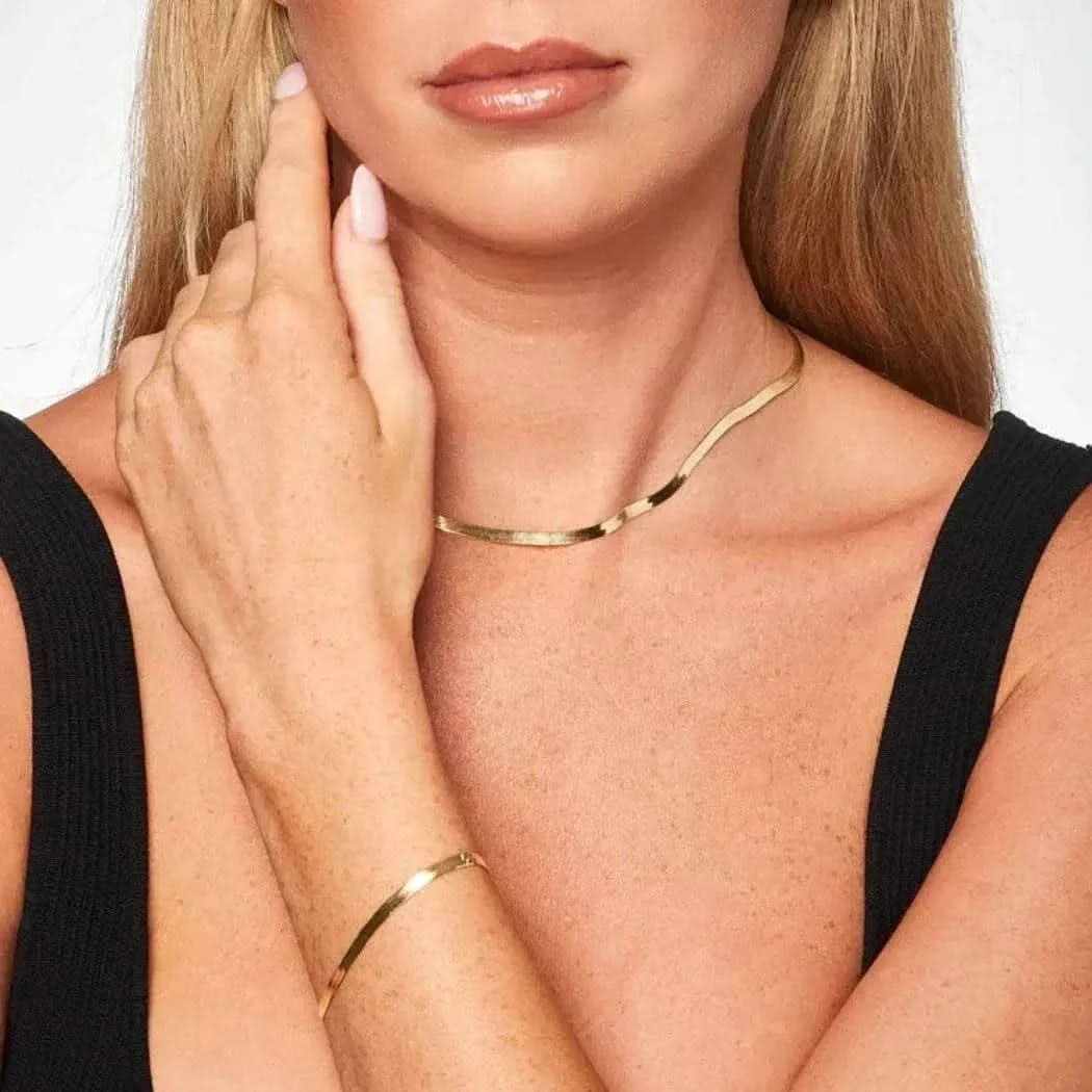 14K roze-goudhrelaat armband