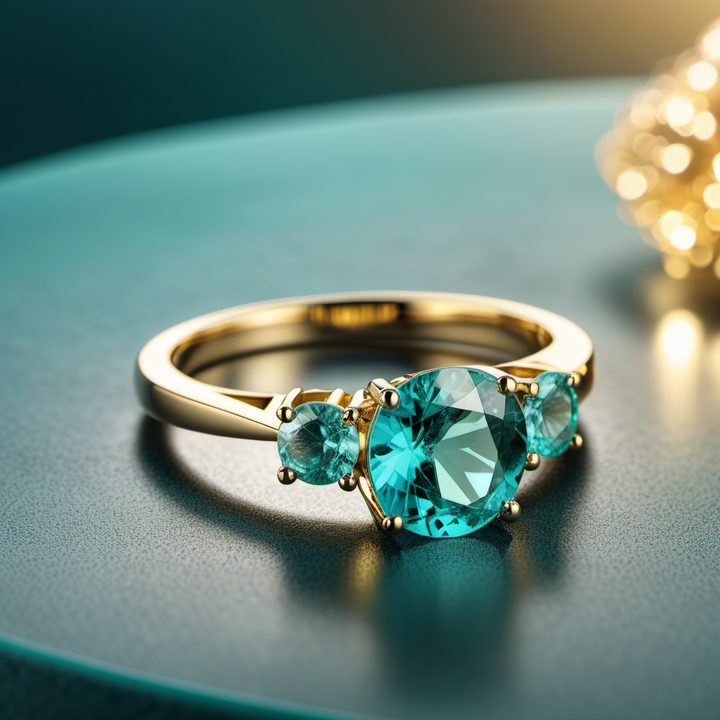 Anello di fidanzamento con tre diamanti pavé