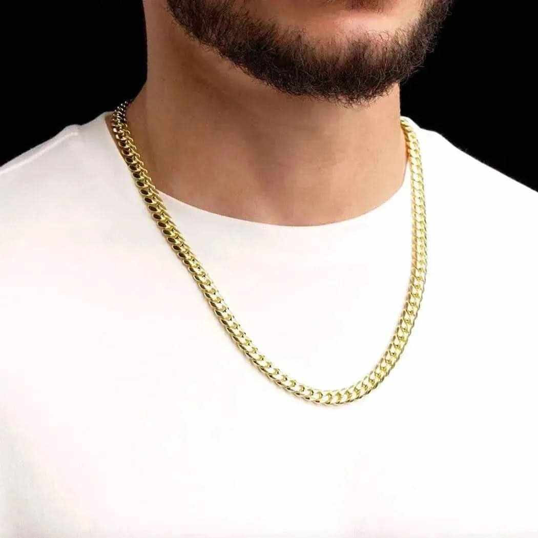 Black Alloy Diamond-Cut Cuban Link Chain
