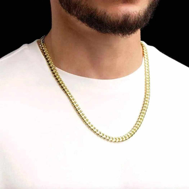 Black Alloy Diamond-Cut Cuban Link Chain