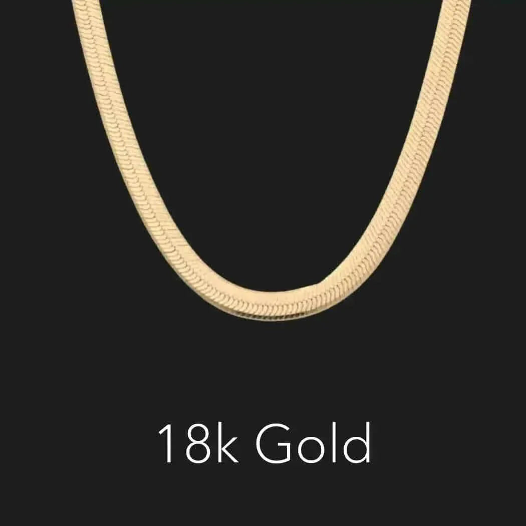 18k Gold Vermeil Herringbone Necklace
