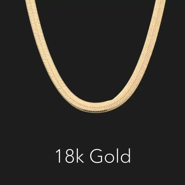 18k Gold Vermeil Herringbone Necklace