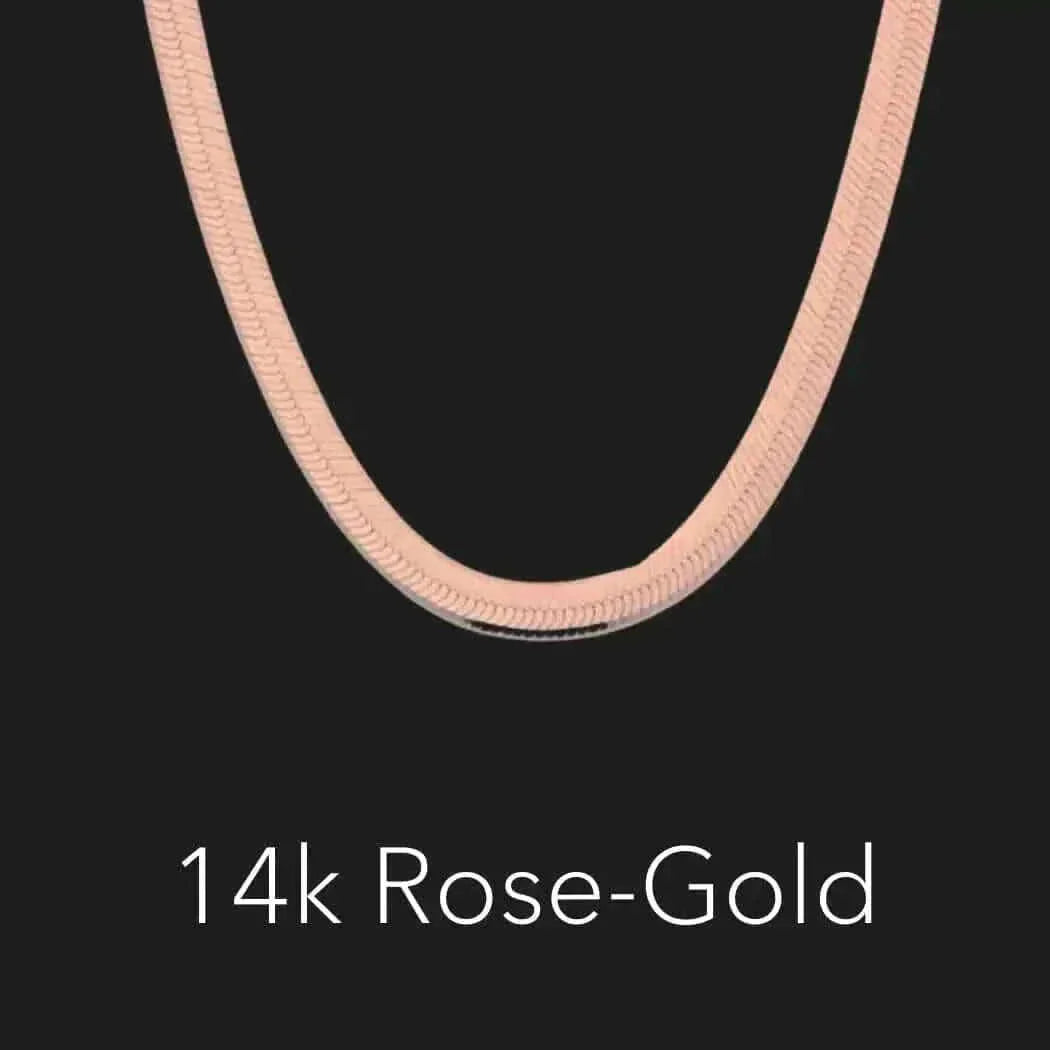 18k Gold Vermeil Herringbone Necklace