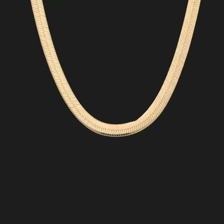 18k Gold Vermeil Herringbone Necklace