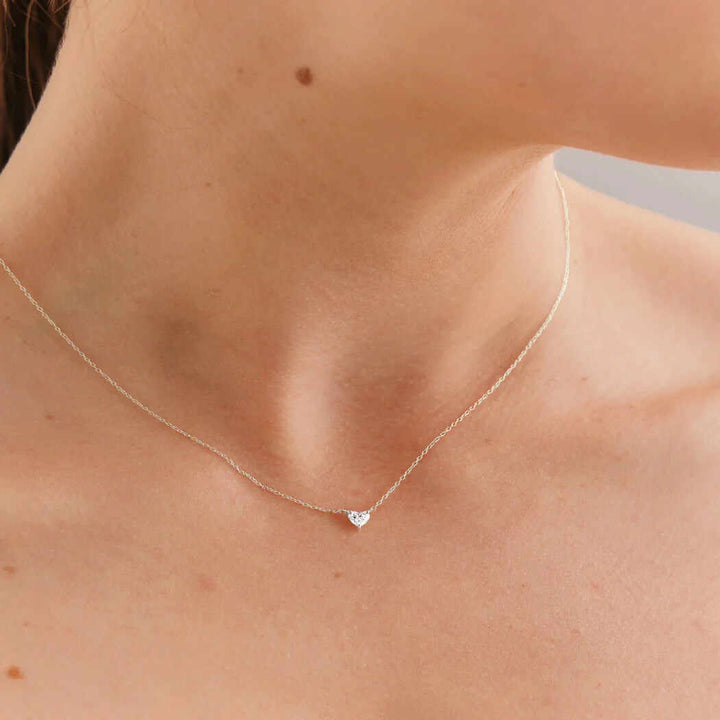 Heart-Shaped Diamond Pendant