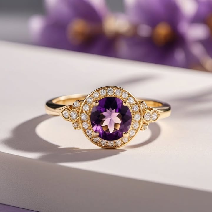 Anello di fidanzamento con tre diamanti pavé