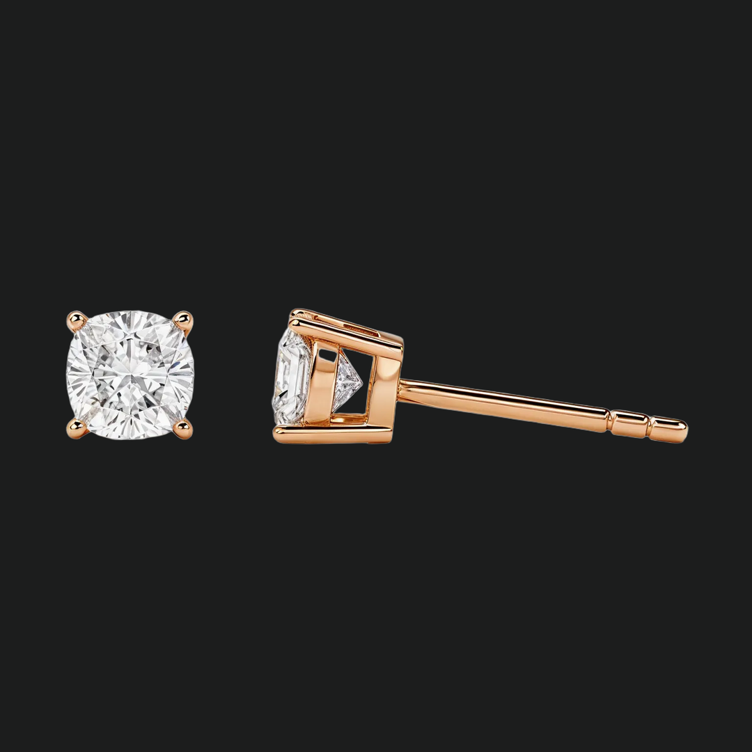 Kissen geschnitten Diamantohrringe
