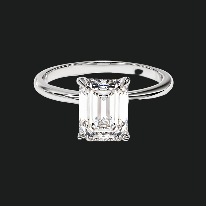 Emerald Cut Solitaire Engagement Ring