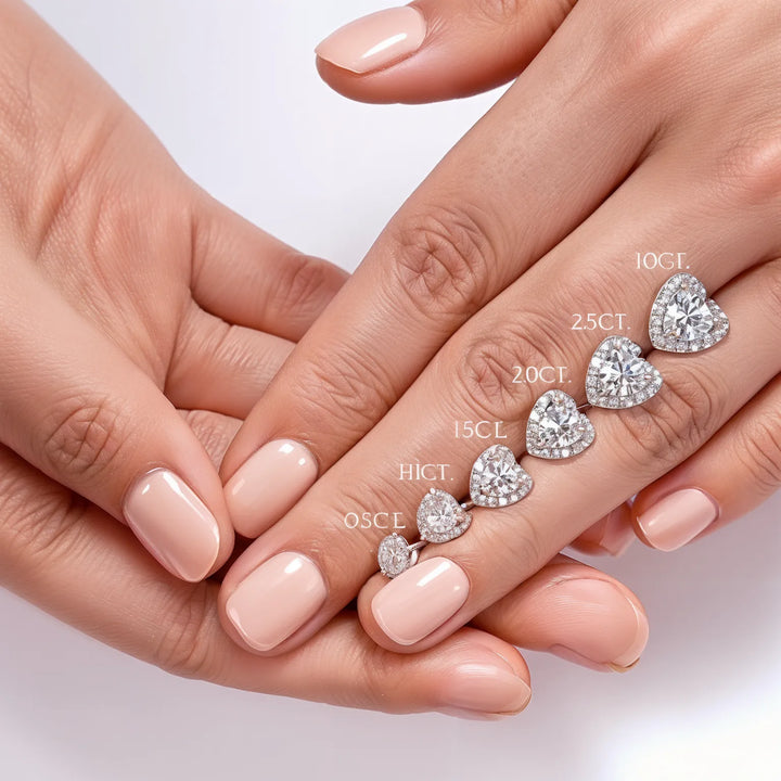 Heart Cut Split Shank Engagement Ring with Diamond Pavé Accents