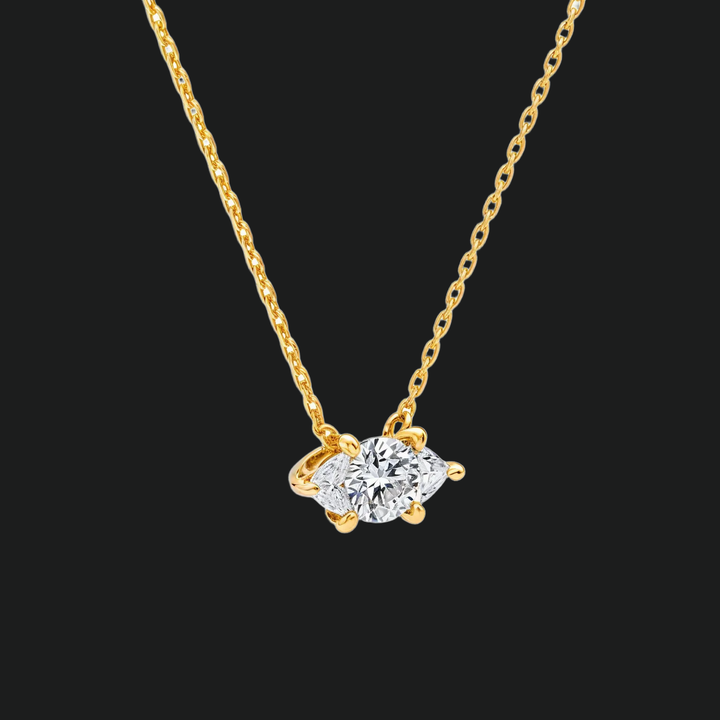 Marquise Cut Diamond East-West Solitaire Halskette