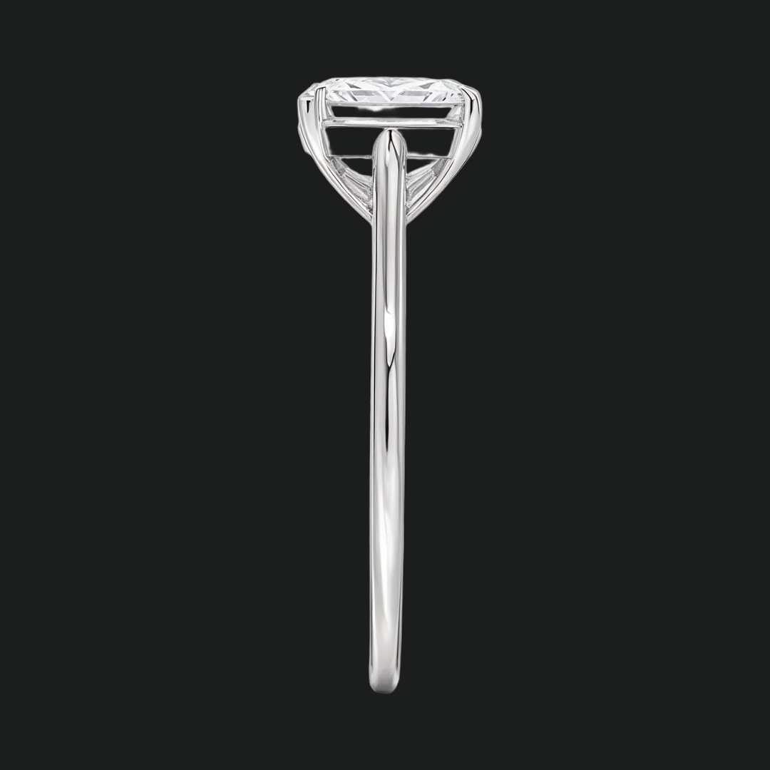 Asscher Cut Solitaire Engagement Ring