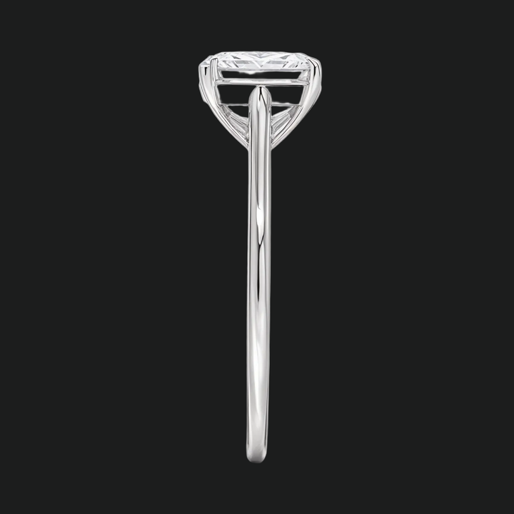 Asscher Cut Solitaire Engagement Ring