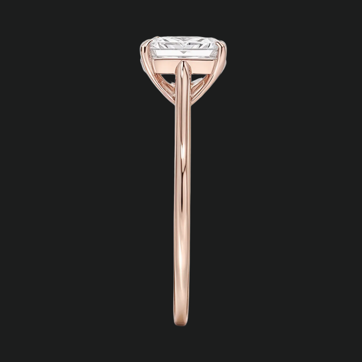 Asscher Cut Solitaire Engagement Ring