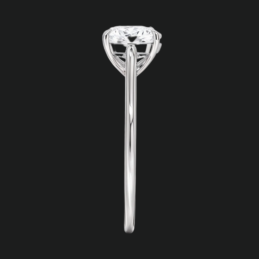 Cushion Cut Solitaire Engagement Ring with Four-Prong Setting