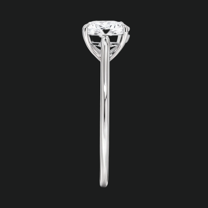 Cushion Cut Solitaire Engagement Ring with Four-Prong Setting