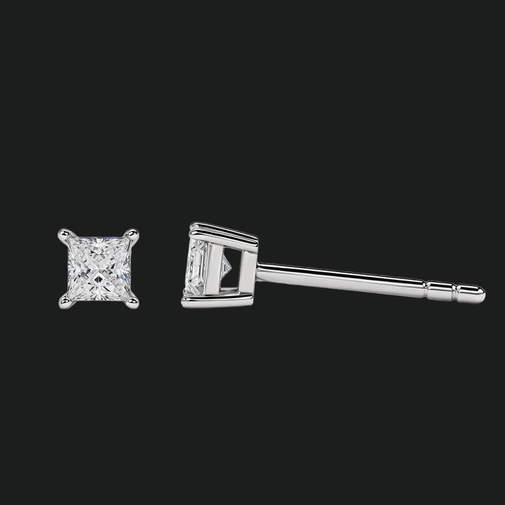 Prinzessin geschnitten Diamond Ohrringe