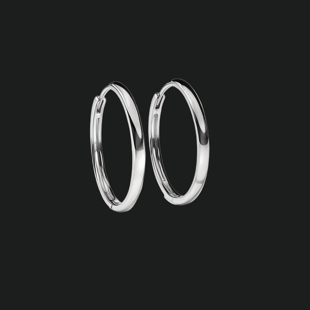 Klassische Diamond -Hoop -Ohrringe