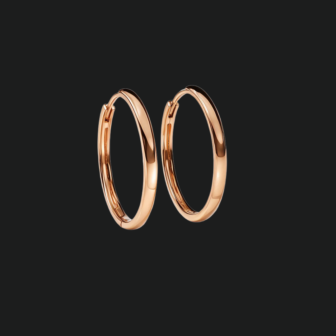 Klassische Diamond -Hoop -Ohrringe