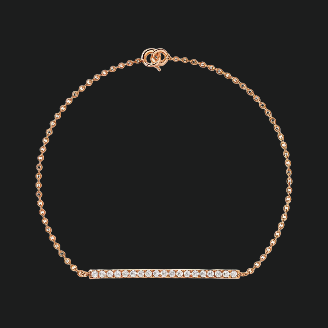 Rundes Diamantstangenarmband