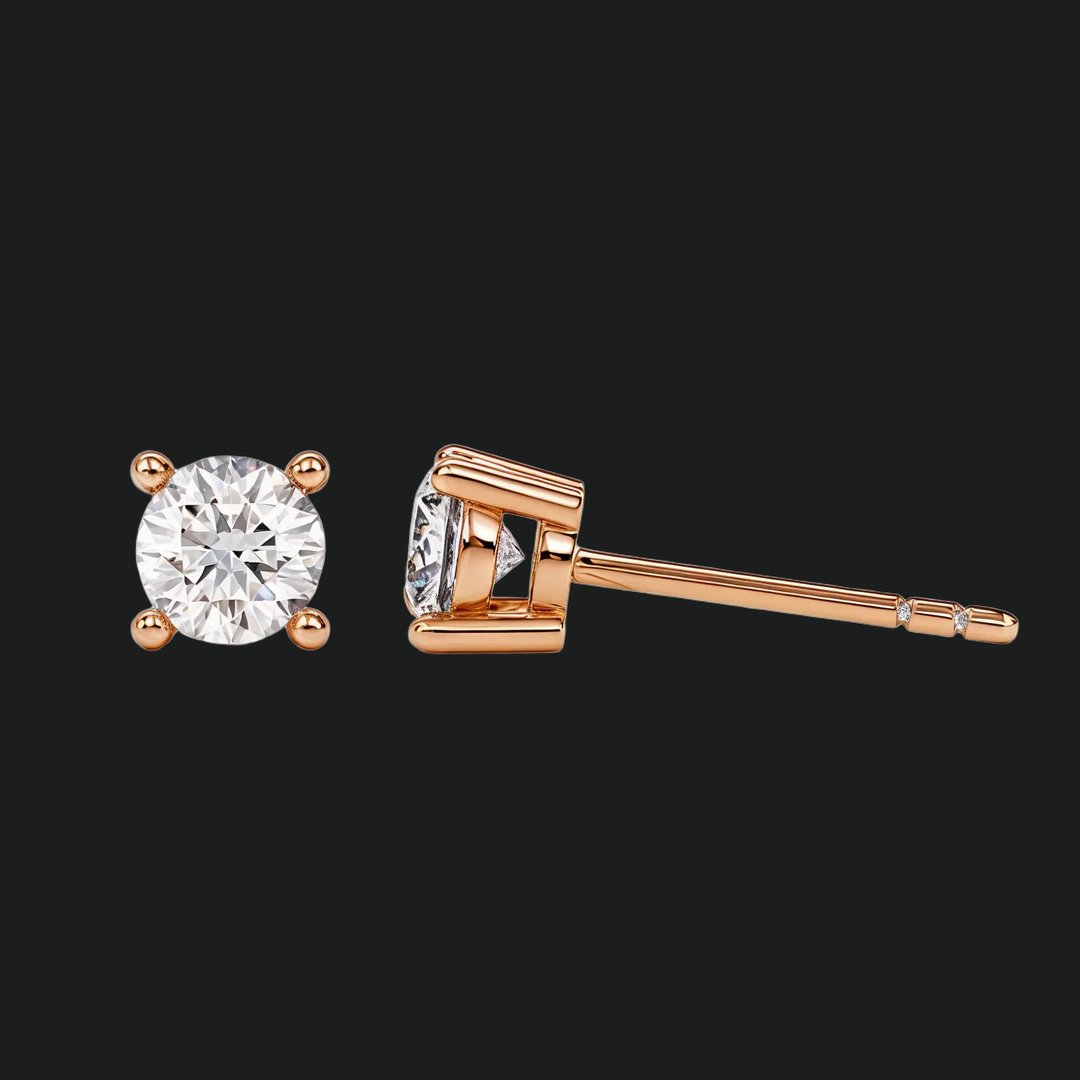 Runde geschnittene Diamantohrringe (1)