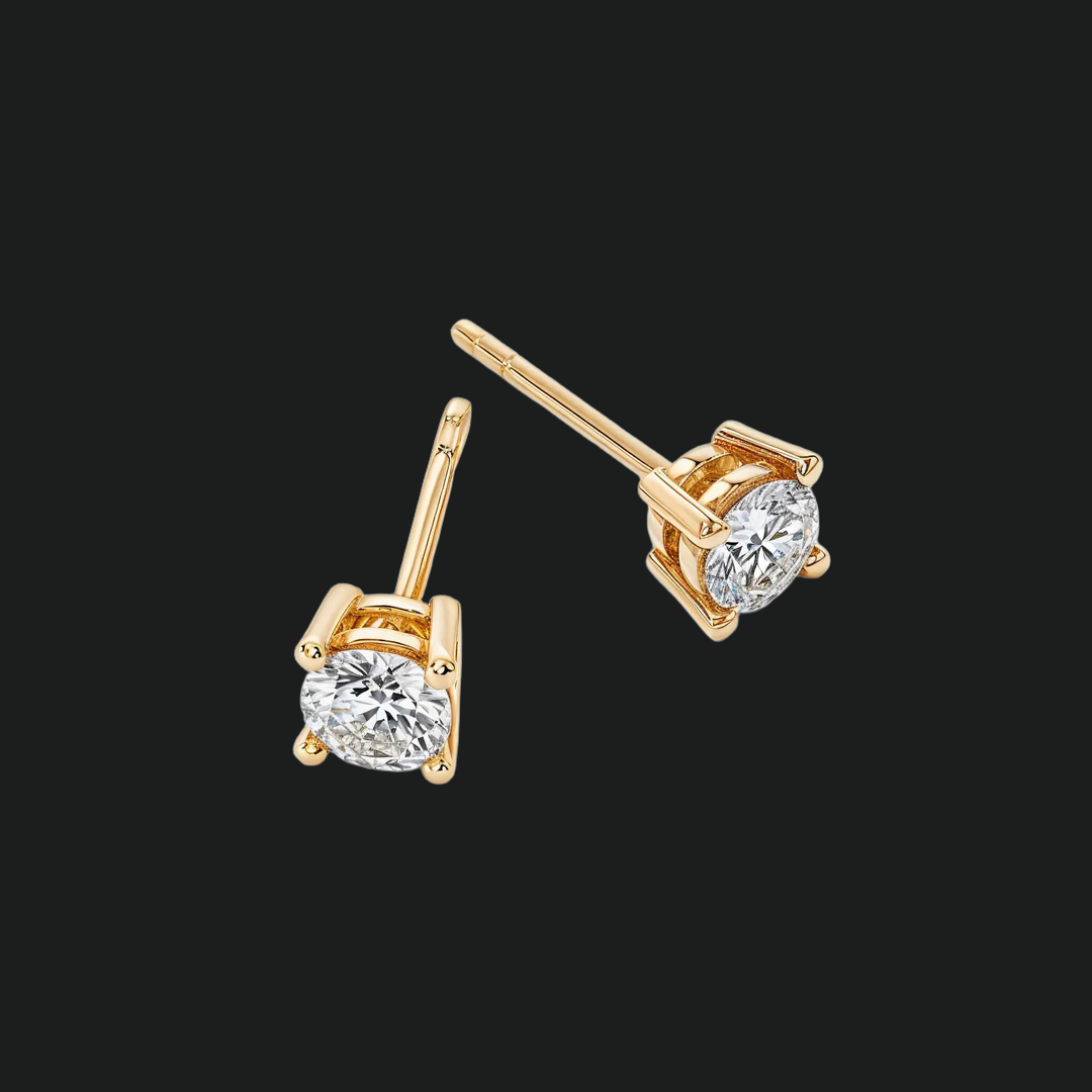 Runde geschnittene Diamantohrringe (1)