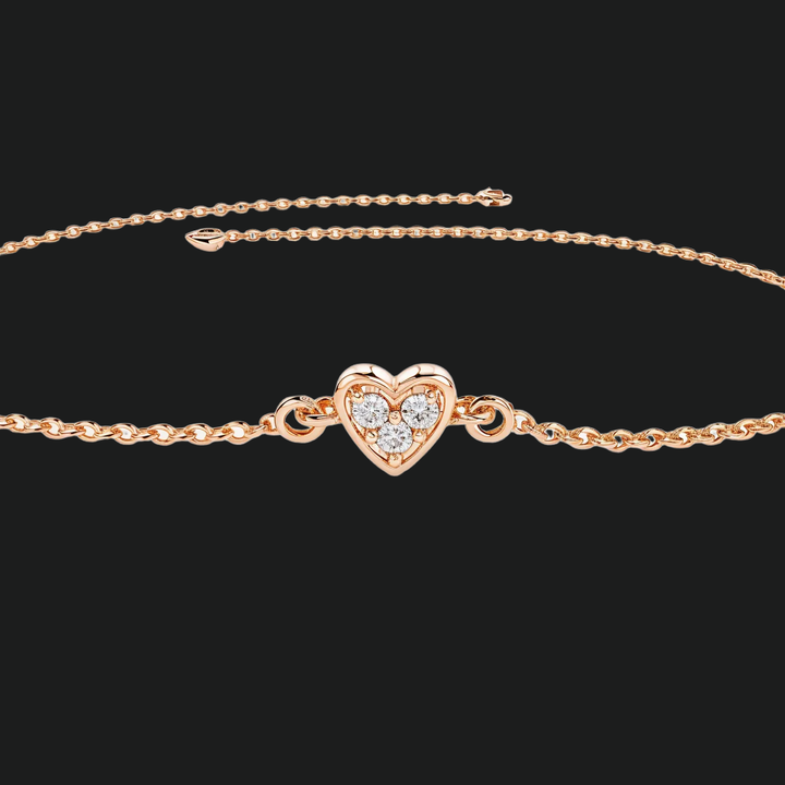 Three Stone Diamond Line Bracelet