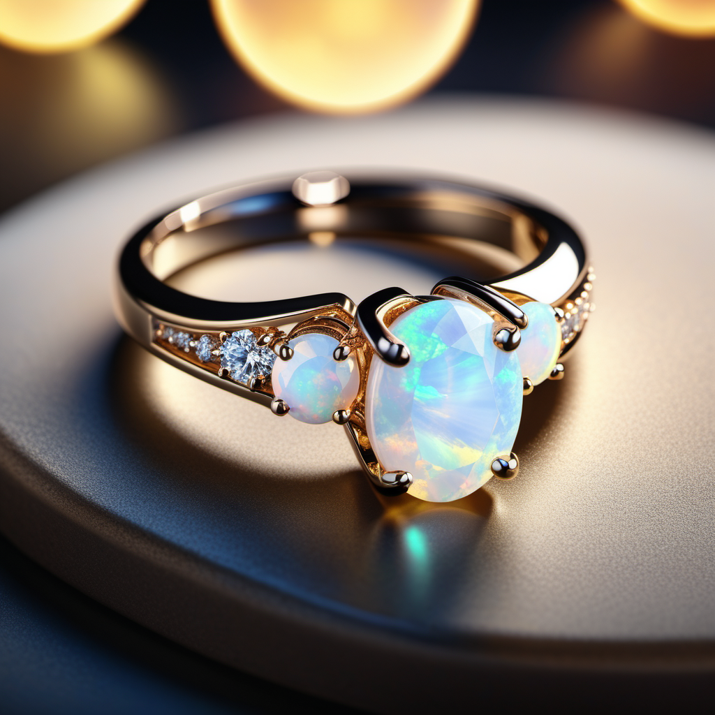 Drie-steen Pavé Diamond Engagement Ring