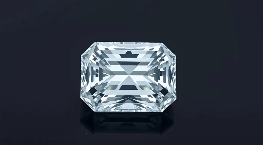 Emerald gesneden diamant met sprankelende facetten en elegante vorm op een donkere achtergrond.