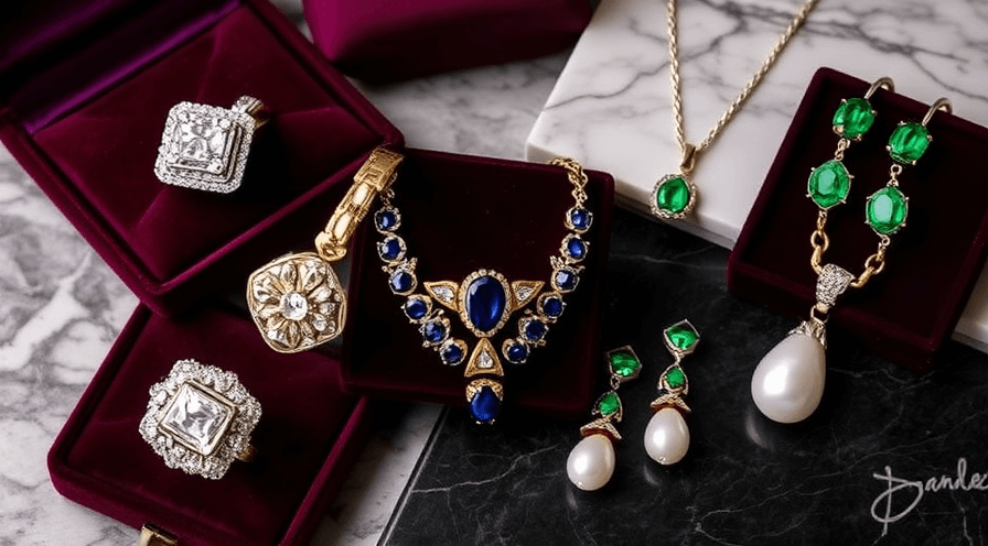 Een verzameling elegante investeringsjuwelen met diamanten, saffieren, smaragden en parels te zien.