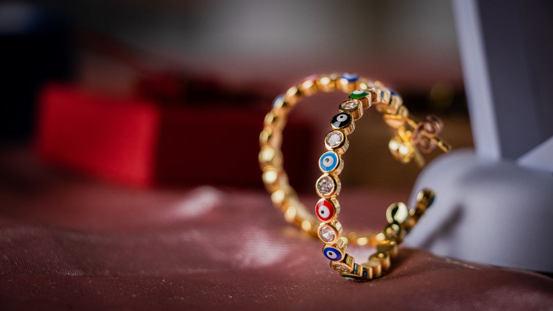a close up of a ring on a table