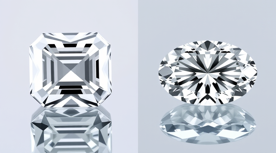 Emerald Cut Diamond aan de linkerkant en ovaal gesneden diamant rechts met hun unieke vormen.