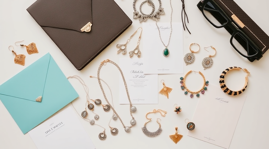Elegante sieradencollectie inclusief oorbellen, kettingen en accessoires voor werk en evenementen op een stijlvol display.