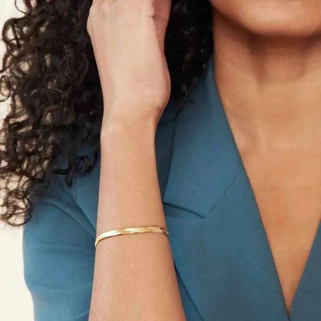 14k Bransoletka Rose-Gold Herringbone