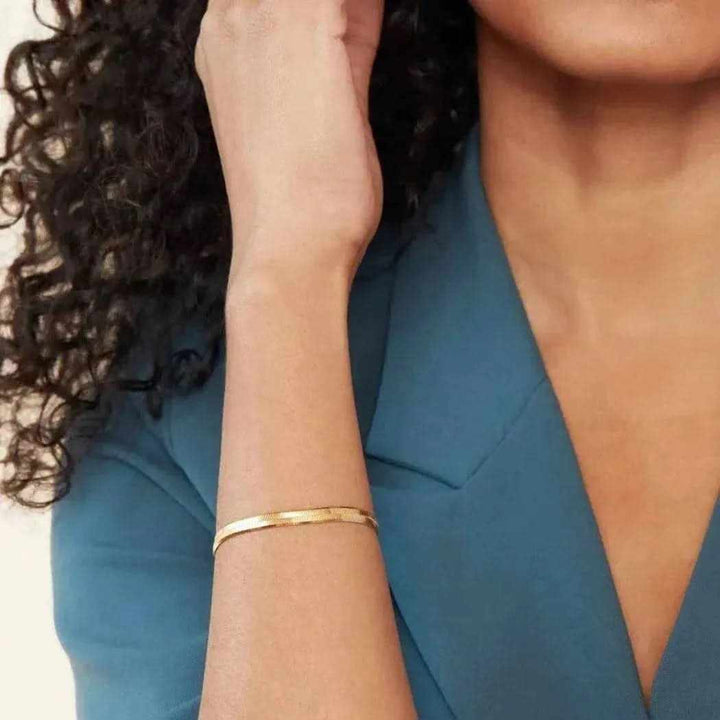 14k Bransoletka Rose-Gold Herringbone