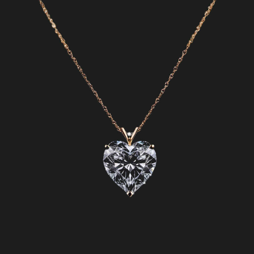Heart-Shaped Diamond Necklace