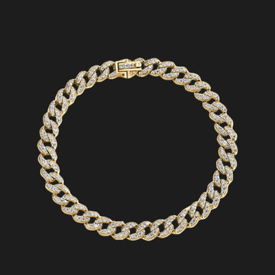 Moissanite Cuban Tennis Bracelet