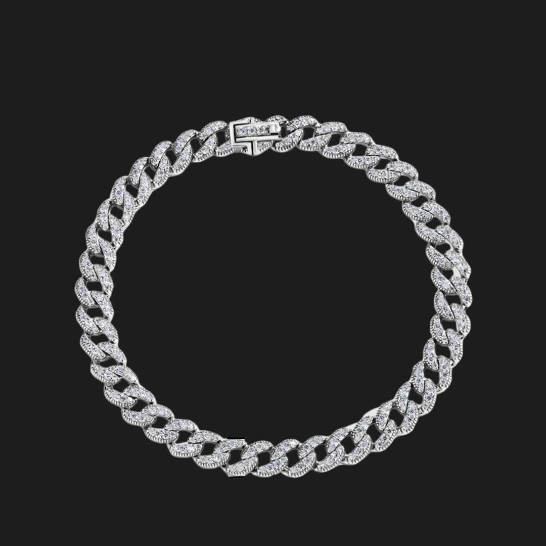 Moissanite Cuban Tennis Bracelet