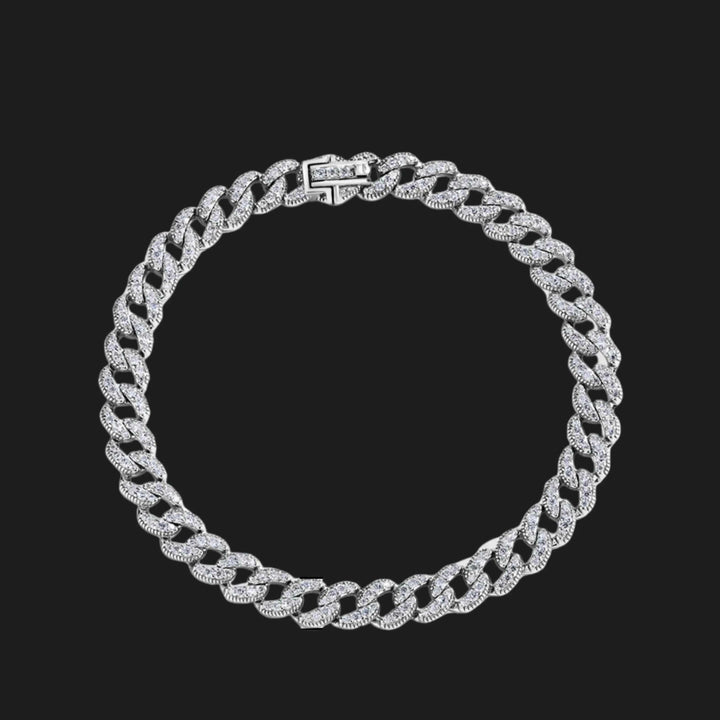 Moissanite Cuban Tennis Bracelet