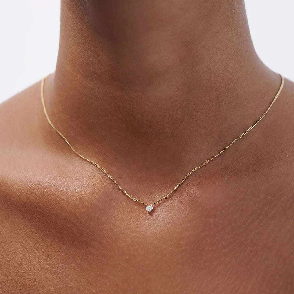 Heart-Shaped Diamond Pendant