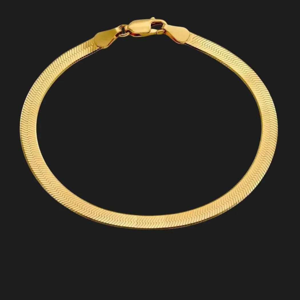 18k Bransoletka Gold Herringbone