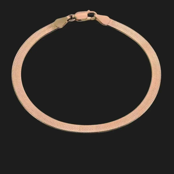 Fischgrätenarmband + Halskette mit Gravur