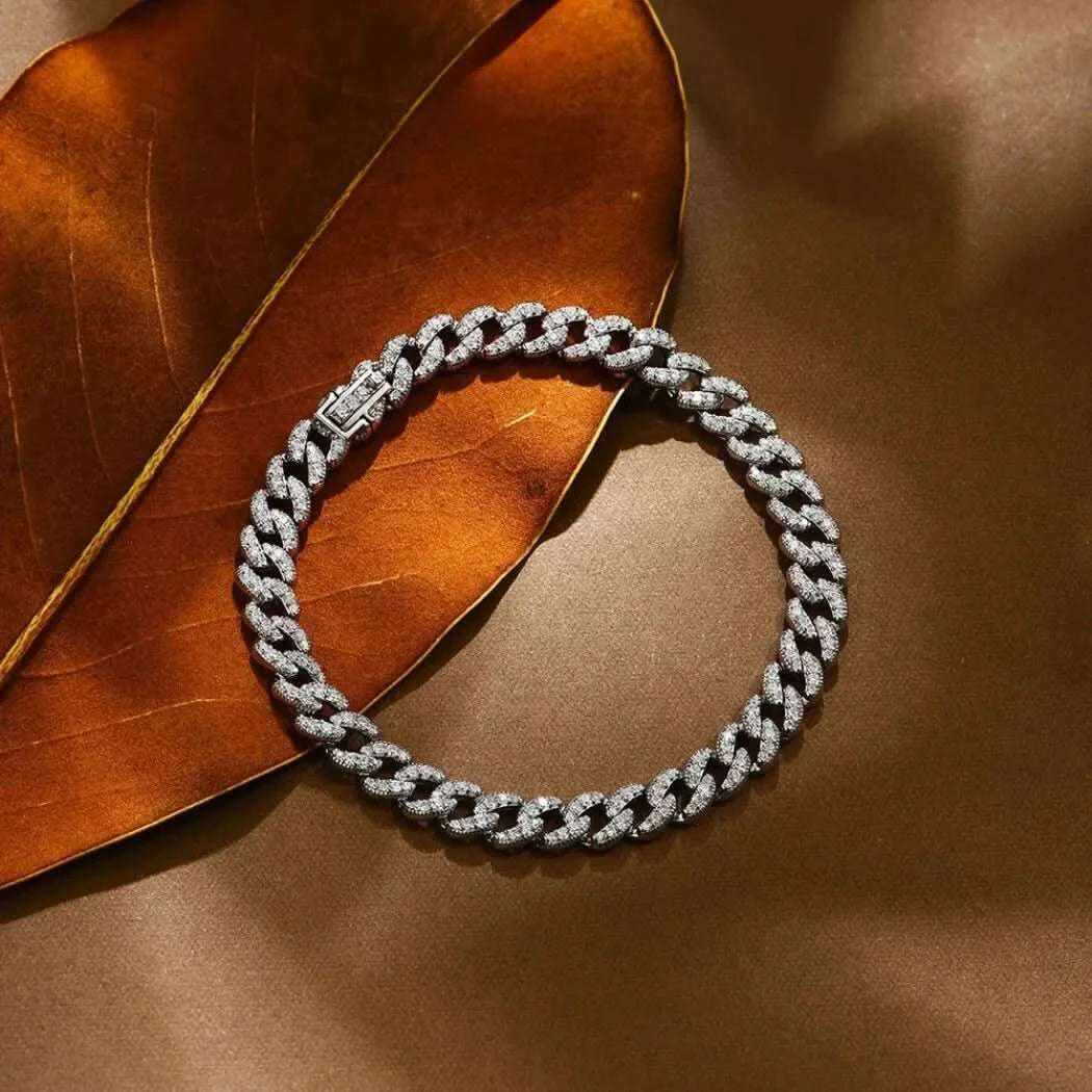 Moissanite Cuban Tennis Bracelet