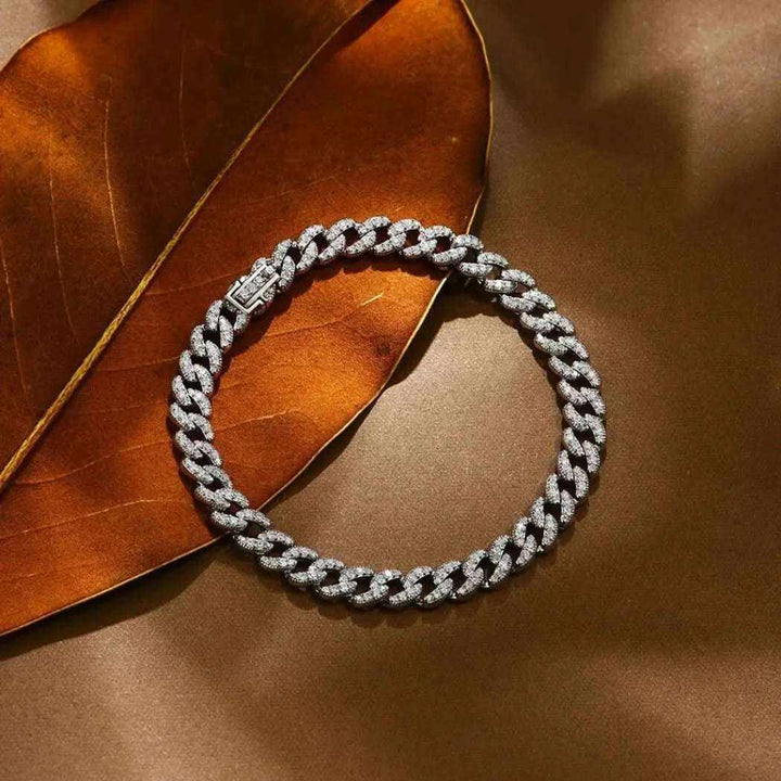 Moissanite Cuban Tennis Bracelet