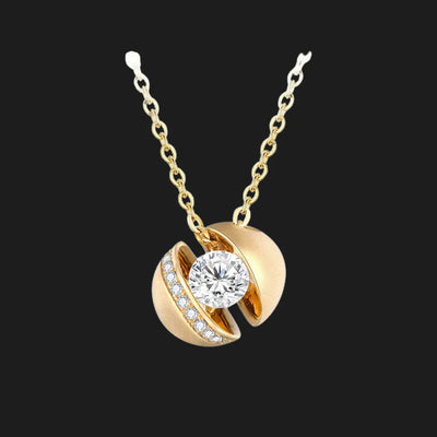 Moissanite Gold Pendant