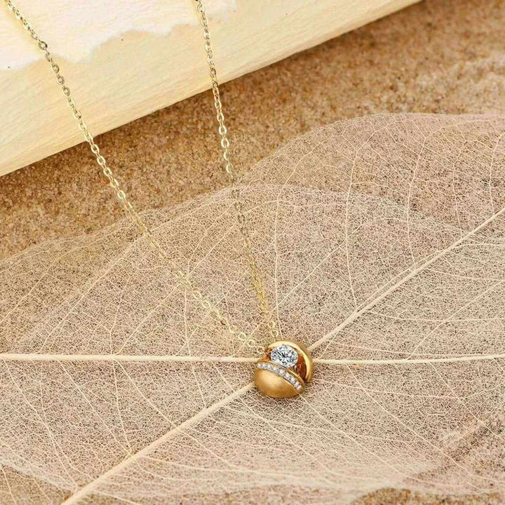 Moissanite 14k Gold Pendant