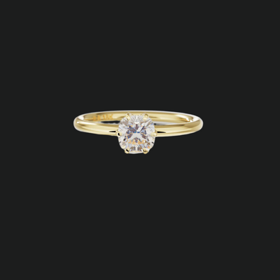 18K Yellow Gold Chispa Cushion Engagement Ring