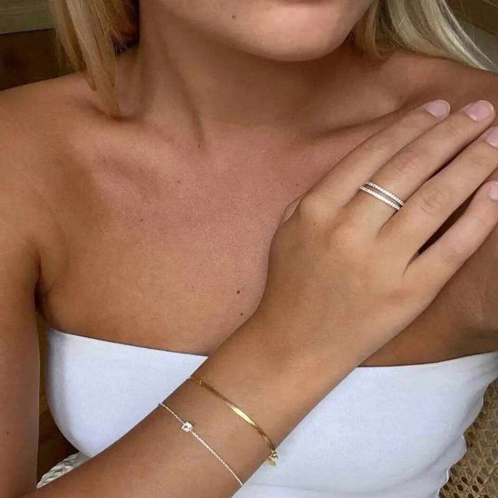 Sterling Silver Herringbone Bracelet