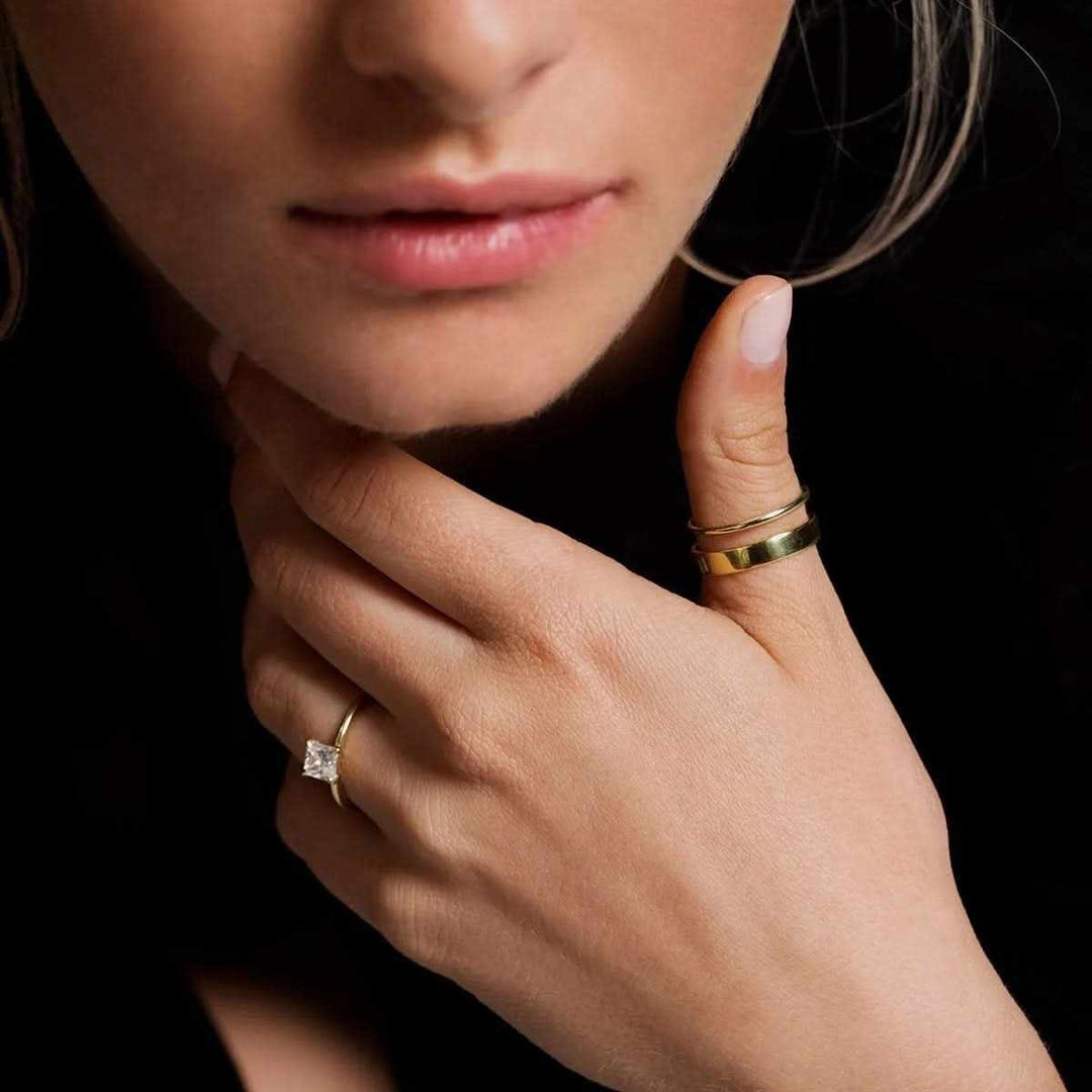 Oval Solitaire Diamond Ring