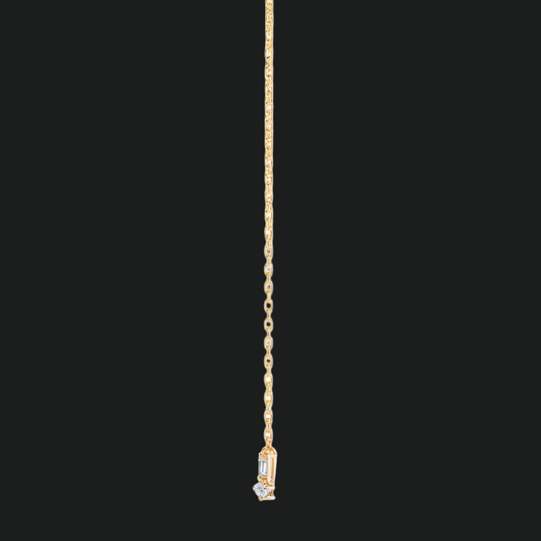 Baguette Diamond Bar Necklace